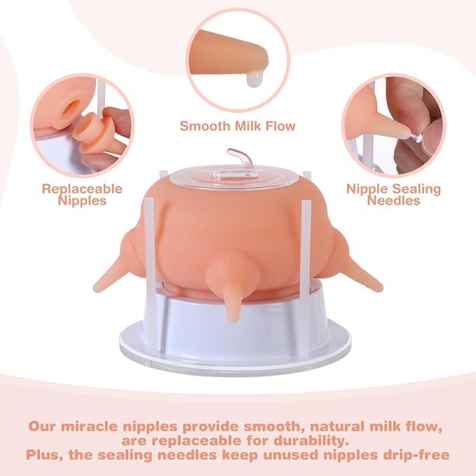Nursing Nipple Puppy Feeders for Multiple Puppies, 200ml Food-Grade Silicone - Image 5