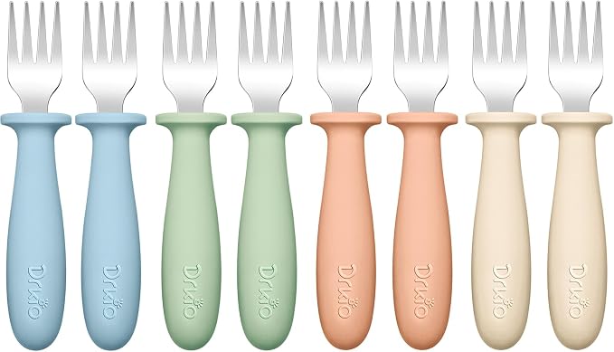 DRKIO 8 Pieces Toddler Forks Set by DRKIO