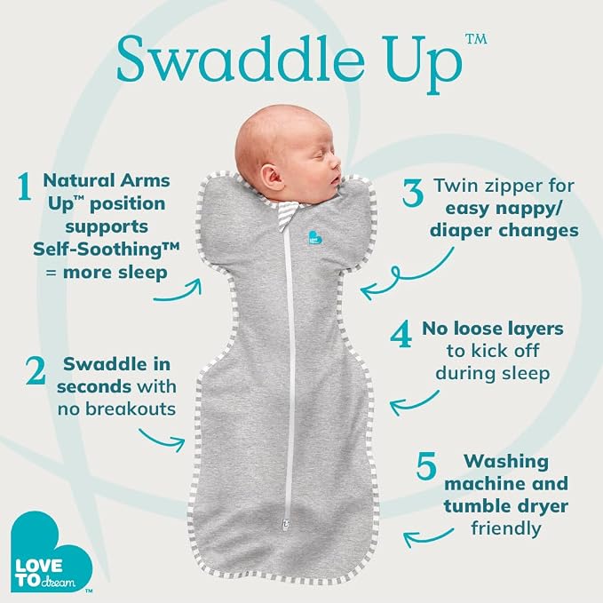 Love to Dream Swaddle UP, Sleep Sack 0-3 Months, Self-Soothing, Improves Sleep - Image 6