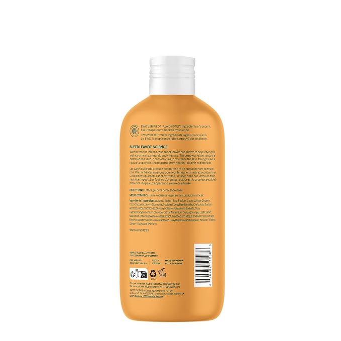 ATTITUDE Body Wash, EWG Verified Shower Gel, Dermatologically Tested, Plant and - Image 6