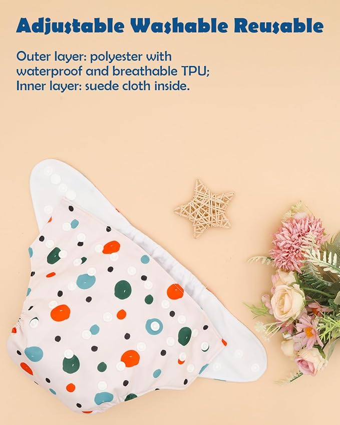 ALVABABY Baby Cloth Diaper 6 Pack - Image 2
