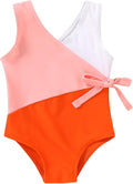 Happy Town Toddler Swimsuit Girl One Piece Bathing Suit Color Block Swimwear by HappyTown