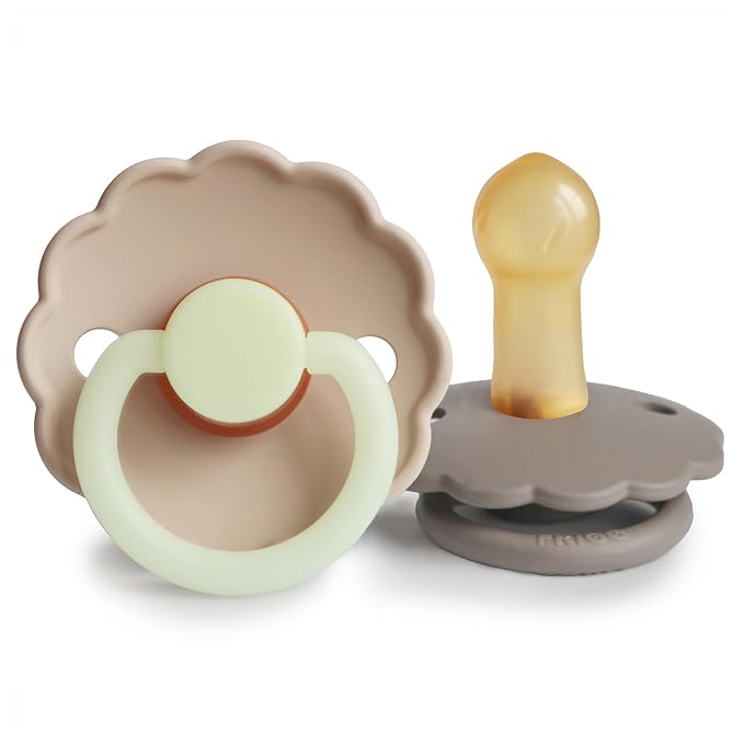 FRIGG Daisy Night Natural Rubber Baby Pacifier | Made in Denmark | BPA-Free by mushie