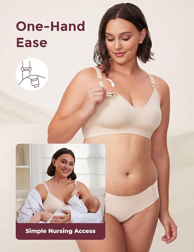 Momcozy Nursing Bras for Breastfeeding, YN21 Seamless Ultra Comfort Maternity - Image 5