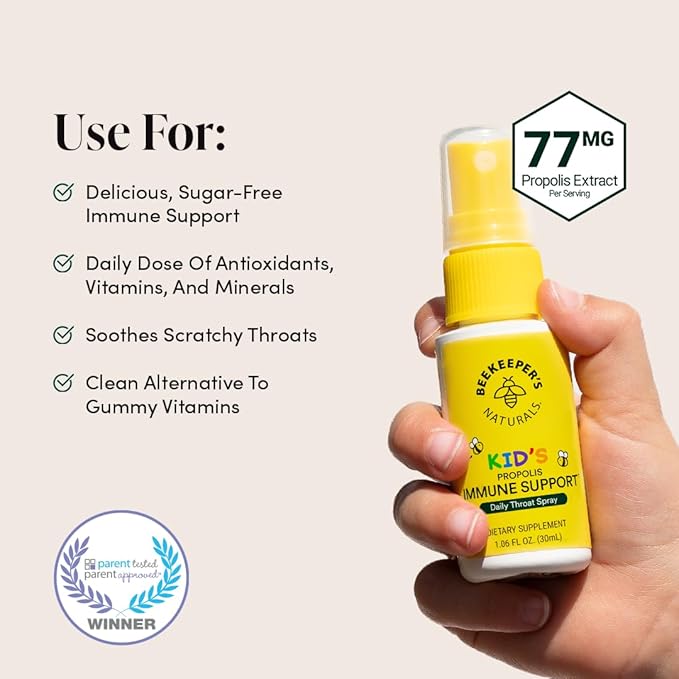 Beekeeper's Naturals Kid's Immune Support Essentials | Kid's Propolis Throat - Image 2