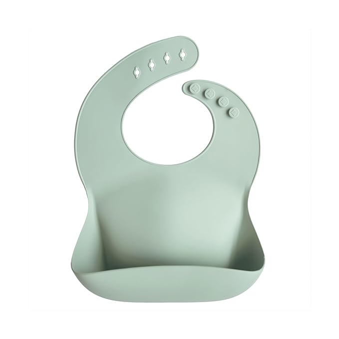 mushie Silicone Baby Bib | Adjustable Fit Waterproof Bibs by mushie