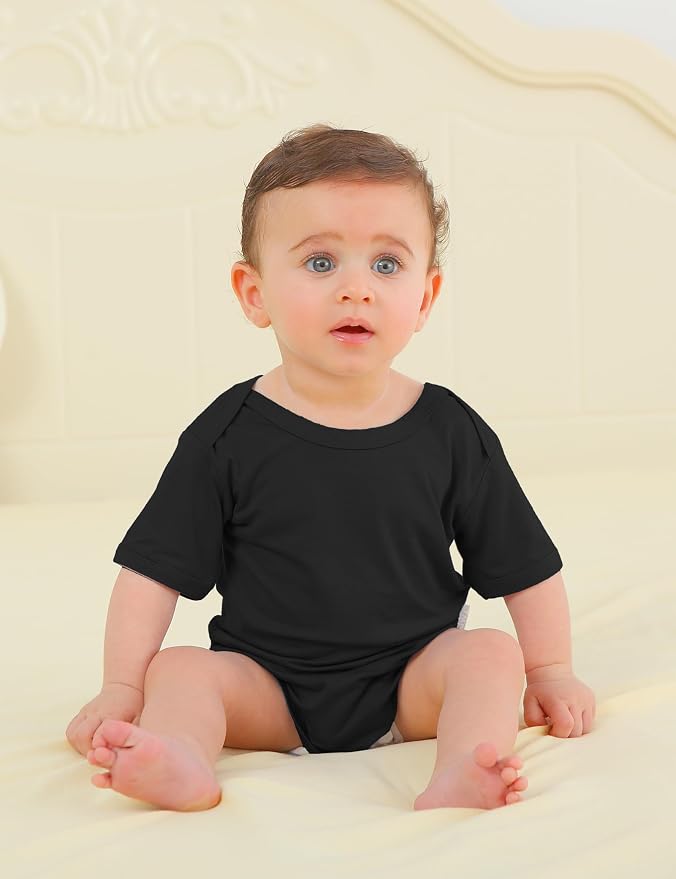 Jimonda Baby Bodysuits Rayon from Bamboo Short Sleeve Baby Boys Girls Rompers - Image 2
