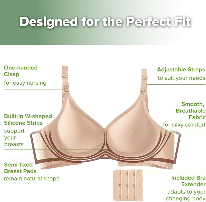 haakaa Nursing Bras for Breastfeeding, Ultra Comfort Jelly Strip“ Supportive - Image 4