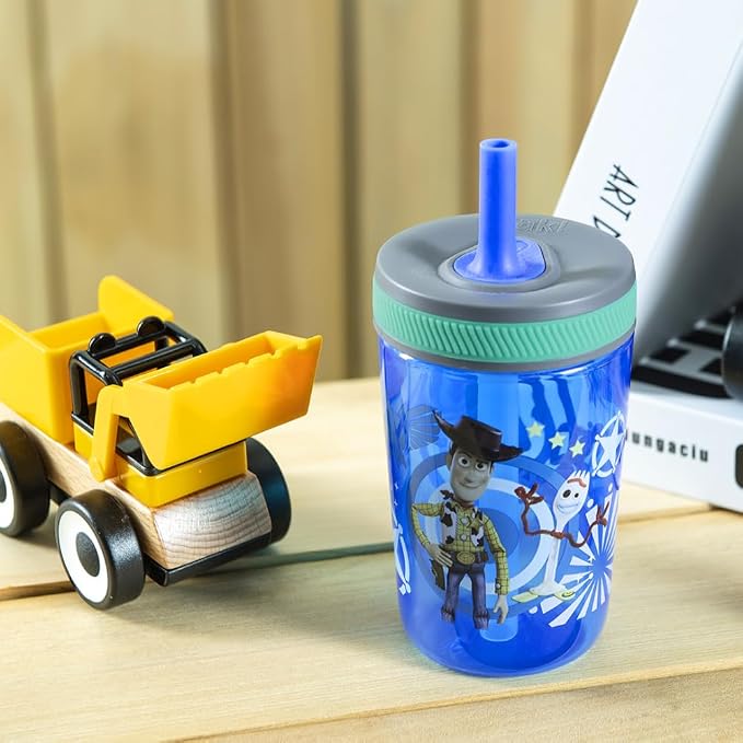 Zak Designs Kelso 15 oz Tumbler Set Toddlers Cup Leak-Proof Screw-On Lid - Image 9