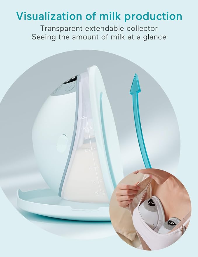 Paruu P20 Electric Breast Pump Hands Free, 4 Modes & 12 Levels Suction - Image 9