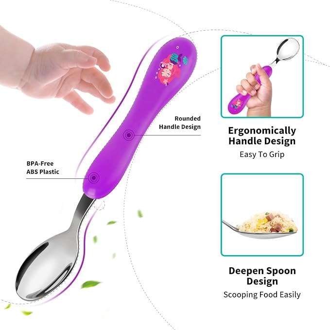 Lehoo Castle 6 Pieces Toddler Utensils, Kids Silverware - Image 5