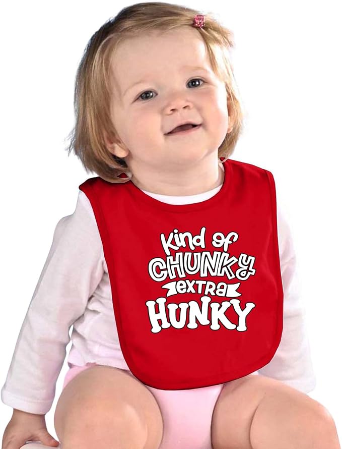 Wild Bobby Kind of Chunky Extra Hunky Humor Infant Premium Jersey Baby Bib - Image 3
