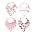Copper Pearl 4 Pack Soft Cotton Baby Bibs by CopperPearl