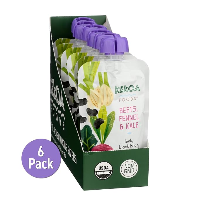 Kekoa Foods Beets, Fennel & Kale Baby Food Purée | 100% USDA Certified-Organic - Image 3