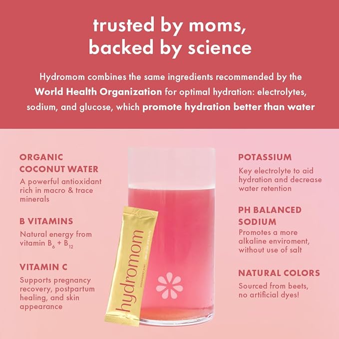 Boobie Hydromom Superfood Electrolyte Drink Mix, Strawberry Kiwi | Refreshing - Image 7