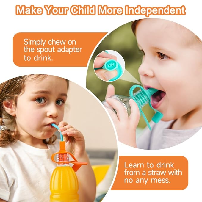 Morlike Baby Water Bottle Cap Silicone Bottles Top Spout Adapter Replacement - Image 7
