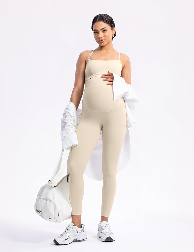 POSHDIVAH Women's Creamluxe Maternity Leggings 25"/28" Over The Belly Pregnancy - Image 6