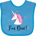 inktastic 1st Birthday Unicorn Baby Bib by Inktastic
