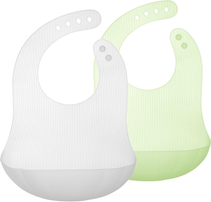 Olababy Fold N Go Silicone Baby Bib w Travel Case | Lightweight Design Eases by Olababy