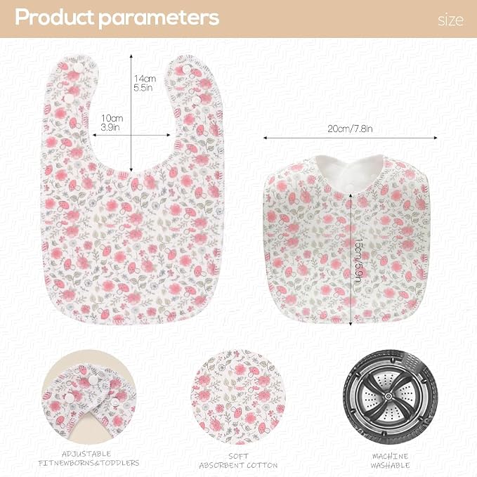 8 Pack Baby Bibs Unisex Adjustable - Image 2