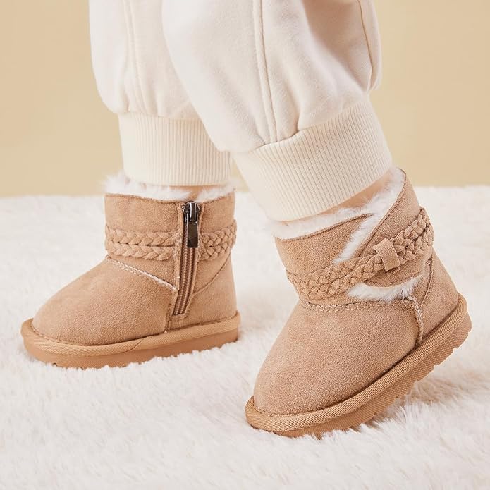 BMCiTYBM Girls Boys Snow Boots Warm Winter Fur Lined Baby Shoes - Image 2