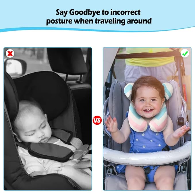 KAKIBLIN Baby Head Pillow, Support Pillow, Baby Travel Pillow - Image 5
