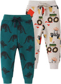 HUAER& Baby Boy's Jogger Pants Dinosaur Car Animal Print Drawstring Elastic by HUAER