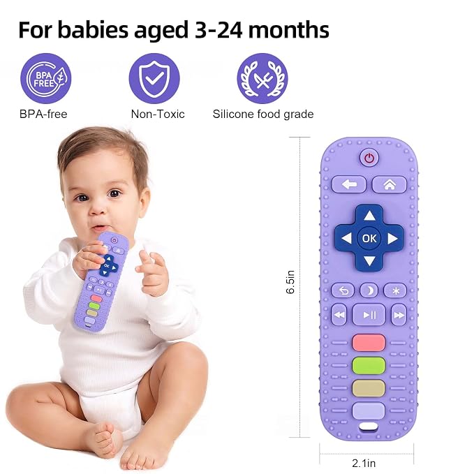 Chuya Silicone Baby Teething Toy Remote Control Shape Chew Toy - Image 2