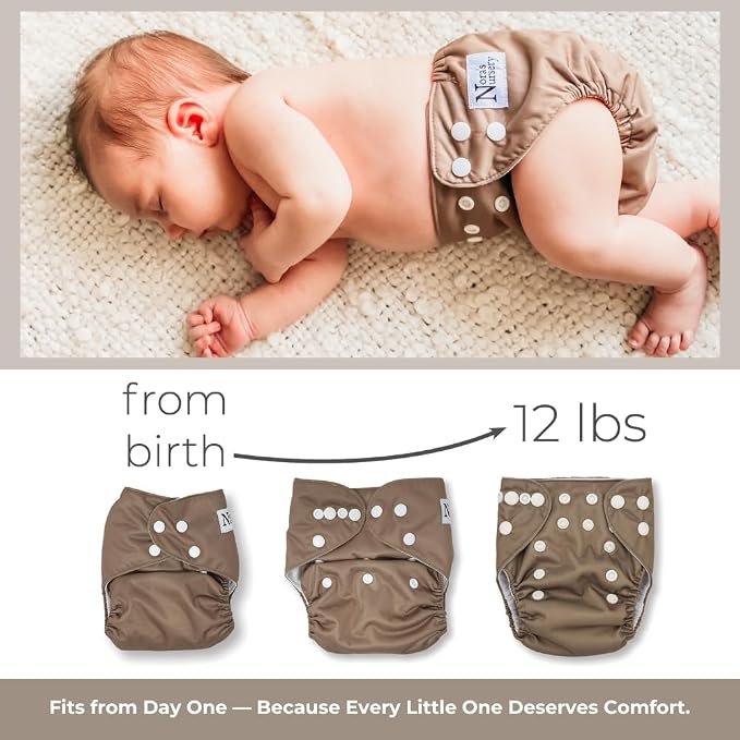Nora's Nursery Newborn All-in-One Cloth Diaper 14-Pack - Image 3