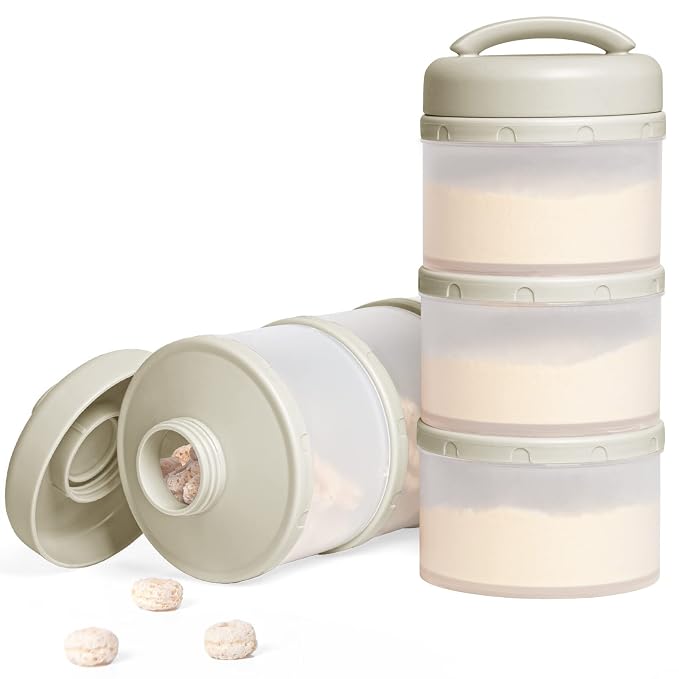 Termichy Stackable Formula Dispenser Portable Milk Powder Container, 2 Pack by Termichy