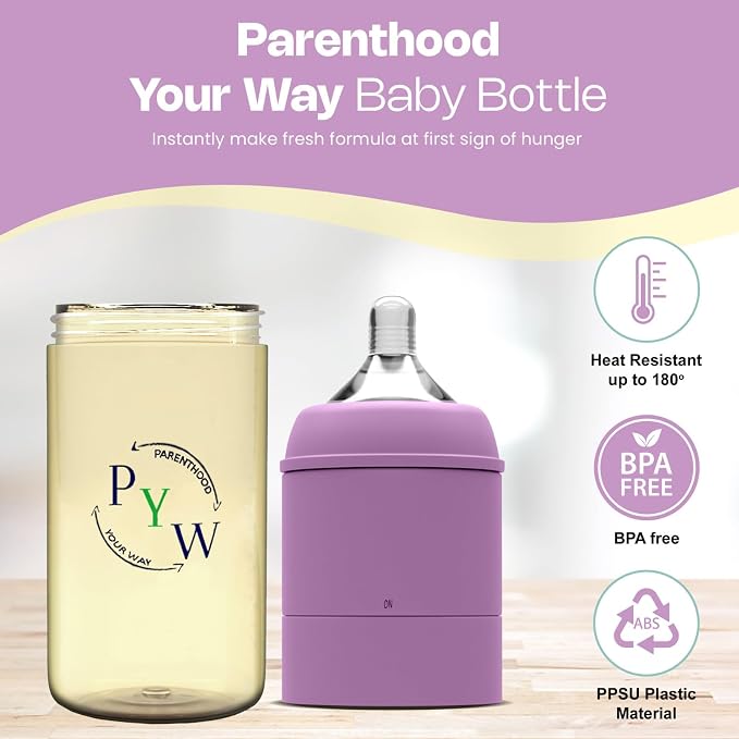 Anti-Colic Baby Bottle with Formula Dispenser, Instant/Quick-Release, Preload - Image 7