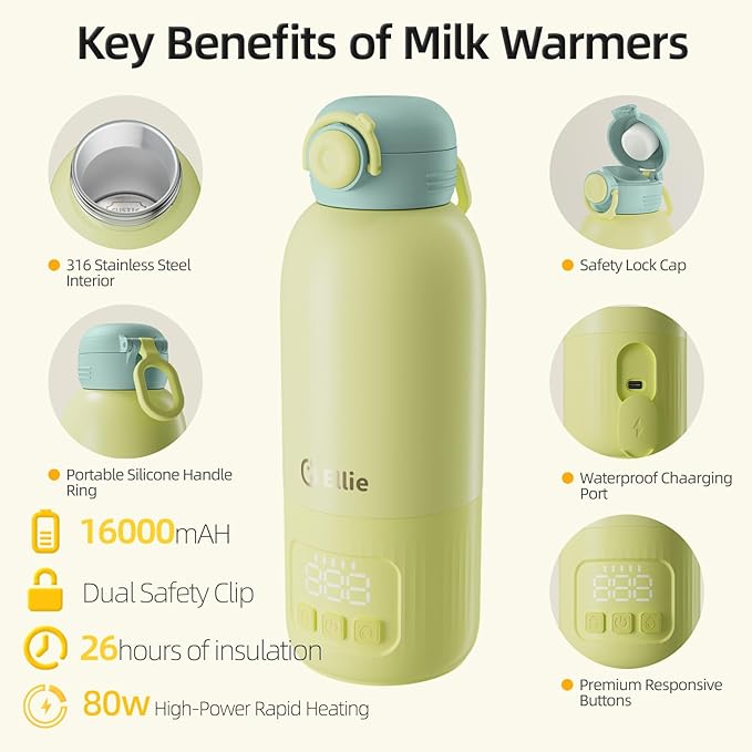 Ellie Portable Bottle Warmer for Travel, w/Reliable Warming, Extended Battery - Image 4