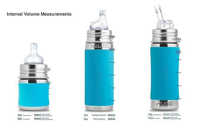 Pura Kiki 11oz/325ml Stainless Steel Sippy Cup Bottle w/Sleeve, Plastic-Free - Image 5