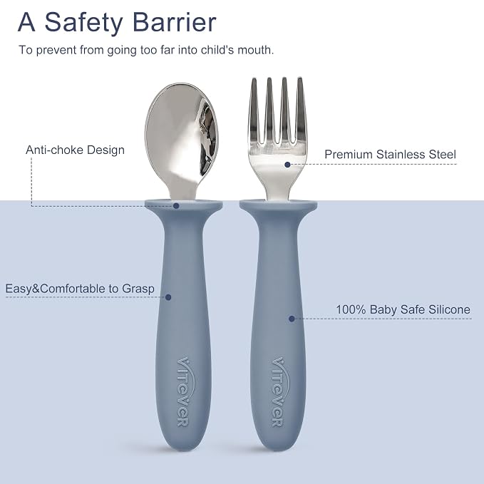 6 Pieces Toddler Utensils, Kids Safe Spoons and Forks, Children Silverware Set - Image 3