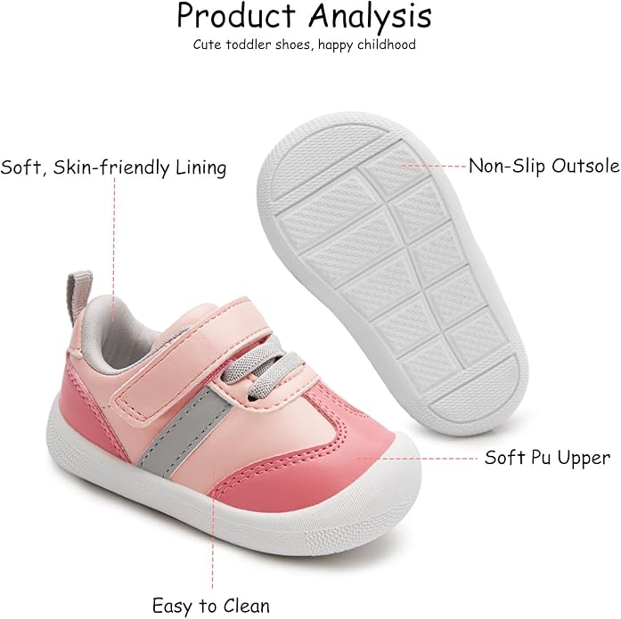 Baby Shoes Boys Girls Barefoot Wide Toe Box Zero Drop First Walkers PU Leather - Image 6
