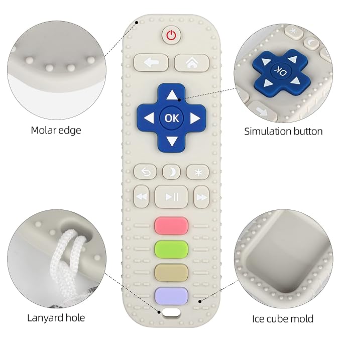 Chuya Silicone Baby Teether Toy TV Remote Control Shape Chew Toy - Image 3