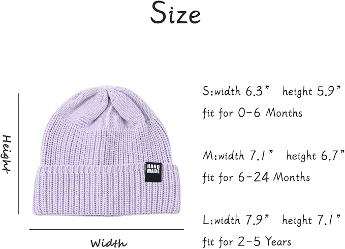 JANGANNSA Simple Knitted Baby Beanie Hip-Hop Boys Winter Hat Toddler Kids Bonnet - Image 6