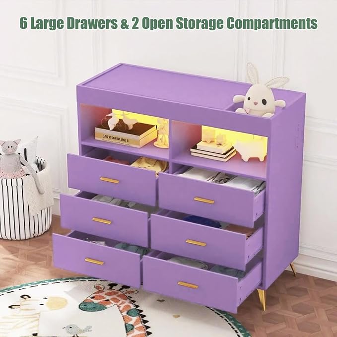 Changing Table Dresser with Drawers, Baby Dresser with Changing Table Top - Image 4