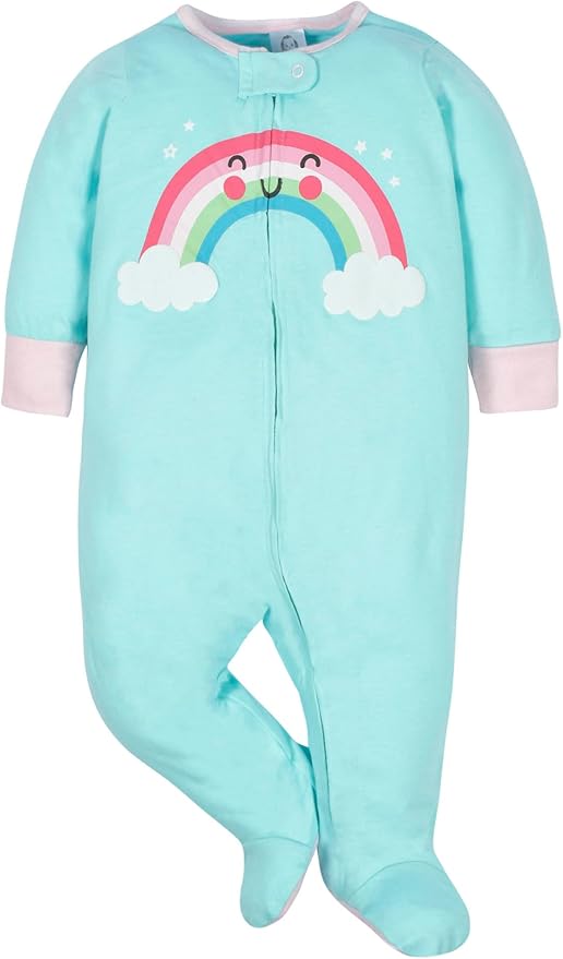 Gerber Baby Girls 4 Pack Sleep 'N Play Footie - Image 2