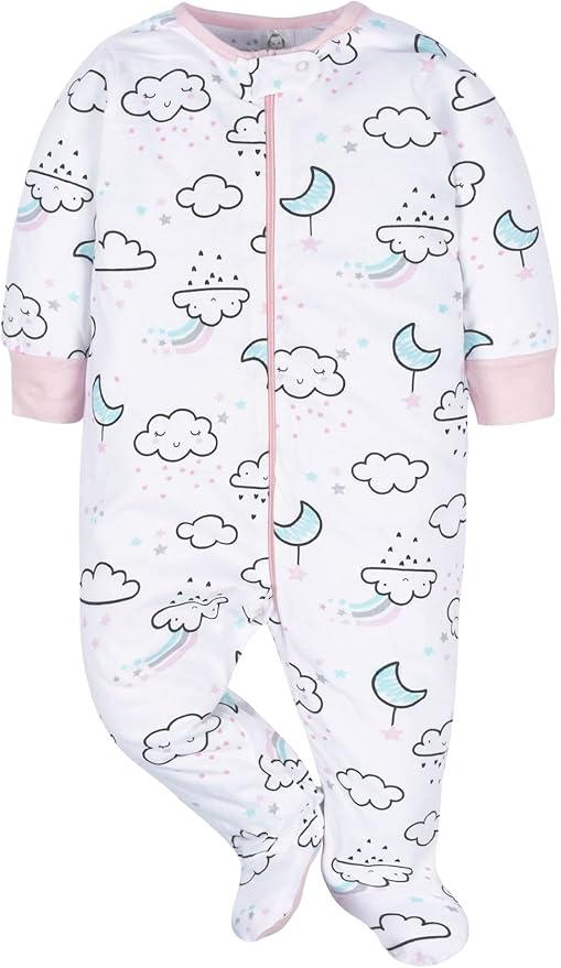 Gerber Baby Girls 4 Pack Sleep 'N Play Footie - Image 3