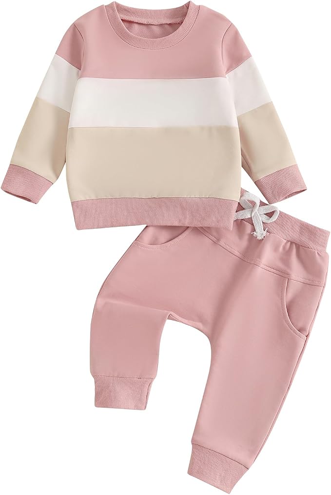 Fernvia Toddler Baby Girl Clothes 3 6 9 12 18 24 Months Fall Outfits Solid Long by Fernvia