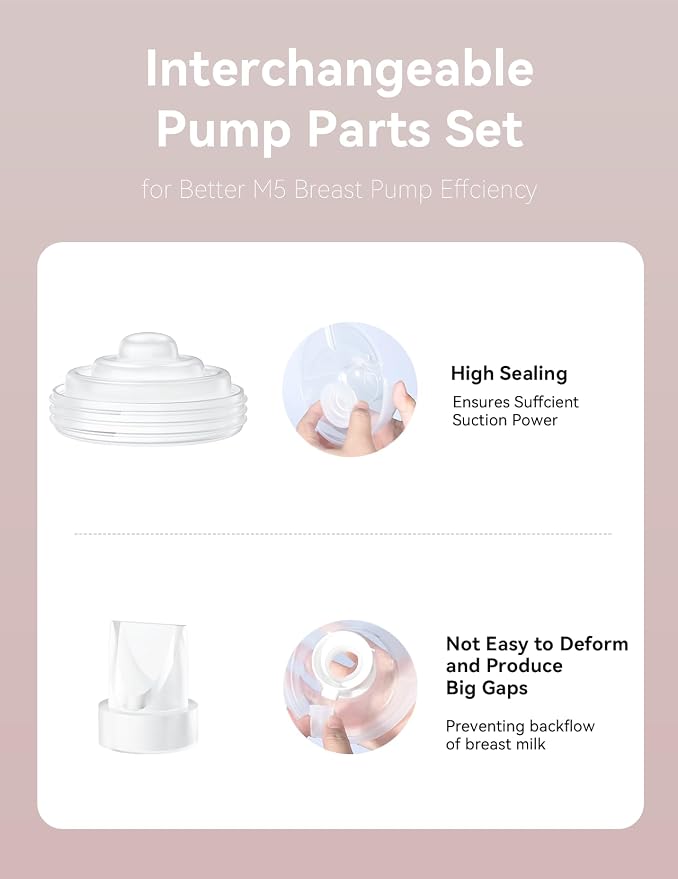 8PCS Breast Pump Parts Compatible - Image 2