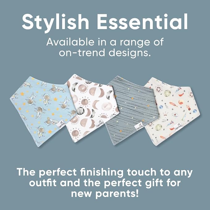 Copper Pearl 4 Pack Soft Cotton Baby Bibs - Image 6