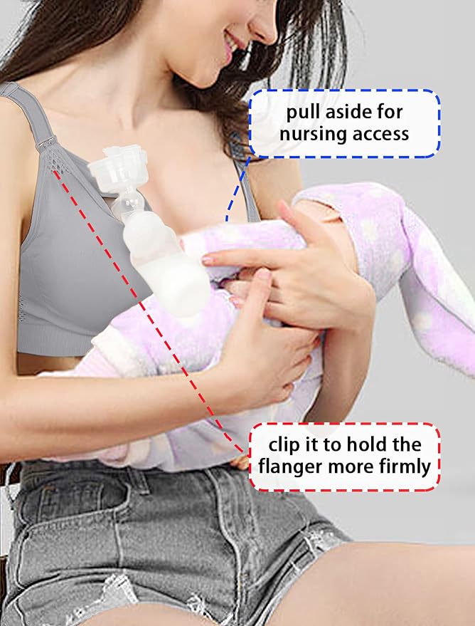 iloveSIA Nursing Bras for Mom Breastfeeding, Seamless Supportive Sleep Bra for - Image 3