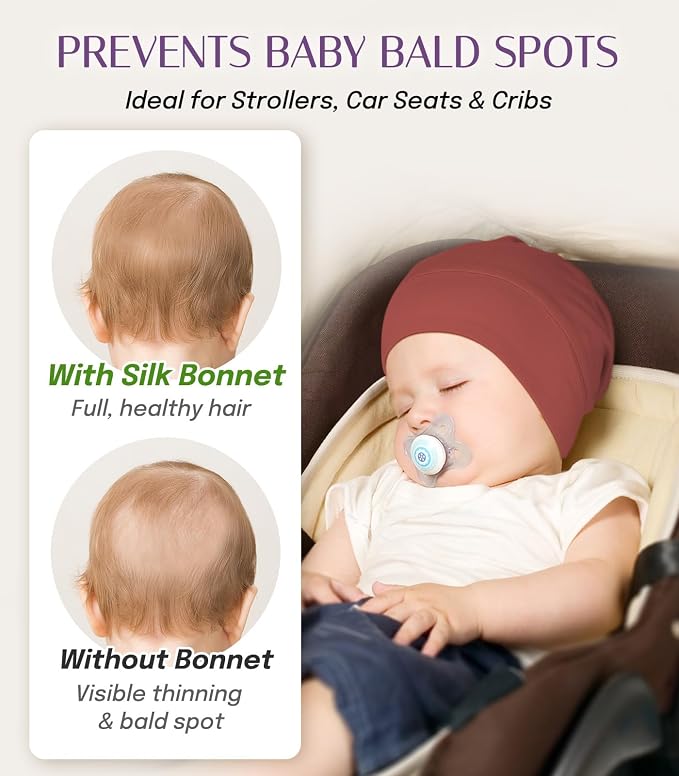OLESILK Silk Baby Bonnet for 0-6 Months - Image 7