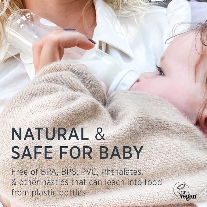 HEVEA Standard Neck Glass Baby Bottles - Image 2