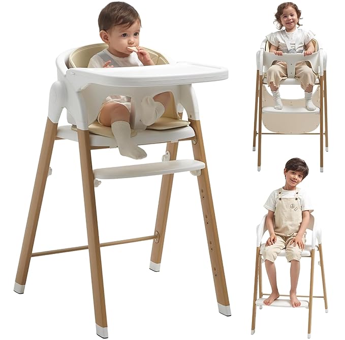 KUB High Chair for Babies and Toddlers Adjustable Foldable Convertible 5 Point by KUB