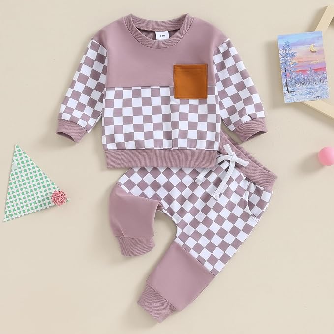 Fernvia Toddler Baby Girl Clothes 3 6 9 12 18 24 Months Fall Outfits Solid Long - Image 2