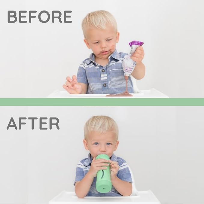 Subo Baby Food Bottle | No Mess Baby Toddler Self Feeder | Squeeze Free Design - Image 3