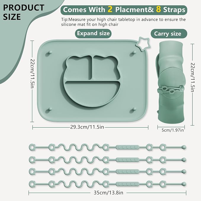 2 Pack Silicone Baby Placemats - Image 2